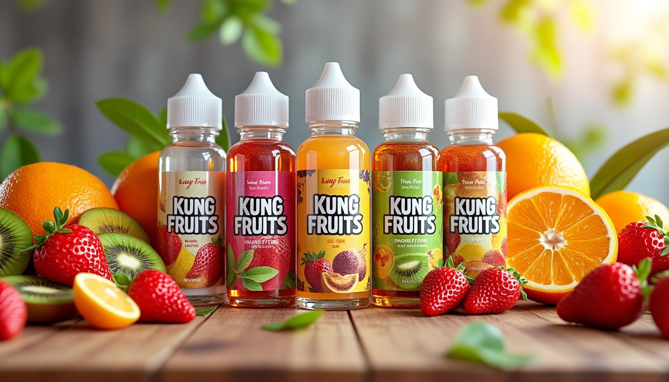 découvrez kung fruits, une gamme d'e-liquides fruités qui allie plaisir gustatif et bien-être. vivez une expérience vape rafraîchissante et saine grâce à des saveurs fruitées intenses !