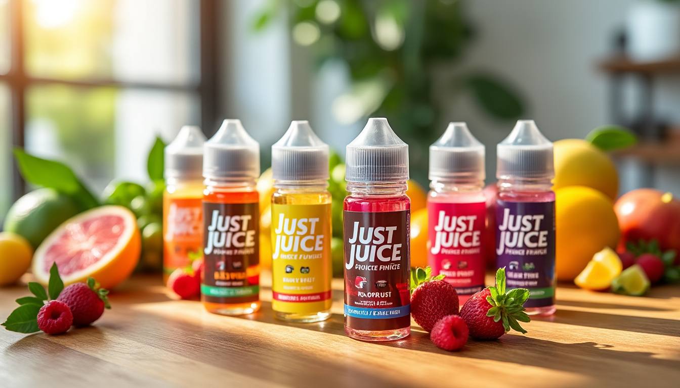 découvrez la gamme just juice : des e-liquides fruités et nic salts aux saveurs intenses et rafraîchissantes. un vrai plaisir à vapoter, à ne pas manquer pour les amateurs de sensations fruitées !
